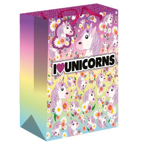 Emoji I Love Unicorns Large Gift Bag £2.49